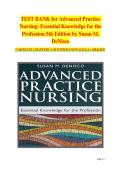 Latest Update 2026 &vert; Graded A&plus; Exam Prep &mdash; Advanced Practice Nursing&colon; Essential Knowledge for the Profession 5th Edition Test Bank &mdash; Susan M&period; DeNisco &lpar;Author&rpar;