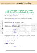 APMA 1090 Final Questions and Answers  &lpar;100&percnt; Correct Answers&rpar; Already Graded A&plus;
