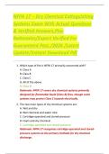 NFPA 17 &ndash; Dry Chemical Extinguishing Systems Exam With Actual Questions & Verified Answers&comma;Plus Rationales&sol;Expert Verified For Guaranteed Pass &sol;2026 &sol;Latest Update&sol;Instant Download Pdf