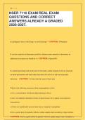 NSER 7110 Exam Study Guide&colon; Real Questions & Correct Answers &lpar;2026&ndash;2027&rpar; &ndash; Emergency Nursing & Critical Care Review