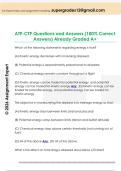 ATP-CTP Questions and Answers &lpar;100&percnt; Correct  Answers&rpar; Already Graded A&plus; 