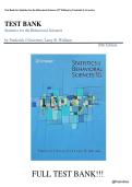 Test Bank -  Statistics for The Behavioral Sciences 10th Edition Frederick J Gravetter&comma; Larry B&period; Wallnau &vert; All chapters 1-18&period;