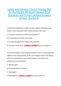 Safety and Infection Control Practice Test  for the NCLEX-RN Exam Newest 2026  Questions and Correct Detailed Answers  Already Graded A&plus; 