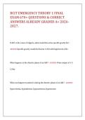 BCIT Emergency Theory 1 Final Exam 670&plus; Questions & Answers &ndash; Graded A&plus; &lpar;2026-2027&rpar;