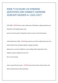 NSER 7110 Exam 110 Study Guide&colon; Verified Questions & Answers &lpar;Graded A&plus;&rpar;