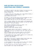 NUR 102 FINAL NCLEX EXAM QUESTIONS AND CORRECT ANSWERS