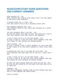 NU102-EXAM STUDY GUIDE QUESTIONS AND CORRECT ANSWERS