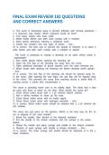 FINAL EXAM REVIEW 102 QUESTIONS AND CORRECT ANSWERS