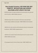 Navy Hospital Corpsman&comma; HCB EXAM 2026-2027 COMPLETE  300 QUESTIONS AND VERIFIED SOLUTIONS LATEST UPDATE THIS YEAR