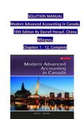 SOLUTION MANUAL  Modern Advanced Accounting In Canada&comma; 10th Edition By Darrell Herauf&comma; Chima  Mbagwu&comma; Chapters 1 - 12&comma; Complet