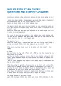 NUR 102 EXAM STUDY GUIDE 2 QUESTIONS AND CORRECT ANSWERS