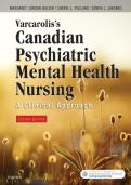 Test Bank for Varcarolis's Canadian Psychiatric Mental Health Nursing&comma; Canadian Edition&comma; 2e 2nd Edition by Margaret Jordan Halter&vert;ISBN&colon;9781771721400&vert;Guide A&plus;