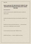 Spaatz Leadership TEST A&B 2026-2027 COMPLETE 1400 QUESTIONS AND VERIFIED SOLUTIONS LATEST UPDATE THIS YEAR
