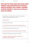 FDNY G60 TEST FINAL EXAM 2025 ACTUAL EXAM  COMPLETE EXAM QUESTIONS WITH DETAILED  VERIFIED ANSWERS &lpar;100&percnt; CORRECT ANSWERS&rpar;  &sol;ALREADY GRADED A&plus; Berk Trade and Business  School CU 004930