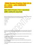 CMAA Review Practice Test &lpar;&num;1 & &num;2 &rpar; 2026 &ndash; with COMPLETE SOLUTION