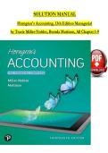 SOLUTION MANUAL Horngren's Accounting&comma; 13th Edition Managerial by Tracie Miller-Nobles&comma; Brenda Mattison&comma; All Chapter 1-9