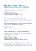 MED SURG&period; EXAM 3 &lowbar;&lowbar; PRACTICE QUESTIONS AND CORRECT ANSWERS