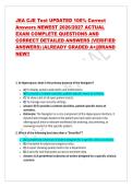 JEA CJE Test UPDATED 100&percnt; Correct  Answers NEWEST 2026&sol;2027 ACTUAL  EXAM COMPLETE QUESTIONS AND  CORRECT DETAILED ANSWERS &lpar;VERIFIED  ANSWERS&rpar; &vert;ALREADY GRADED A&plus;&vert;&vert;BRAND  NEW&excl;&excl;