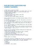 NUR 380 EXAM 3 QUESTIONS AND CORRECT ANSWERS