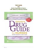Davis&rsquo;s Drug Guide for Nurses &ndash; Complete Test Bank With Answers and Rationales