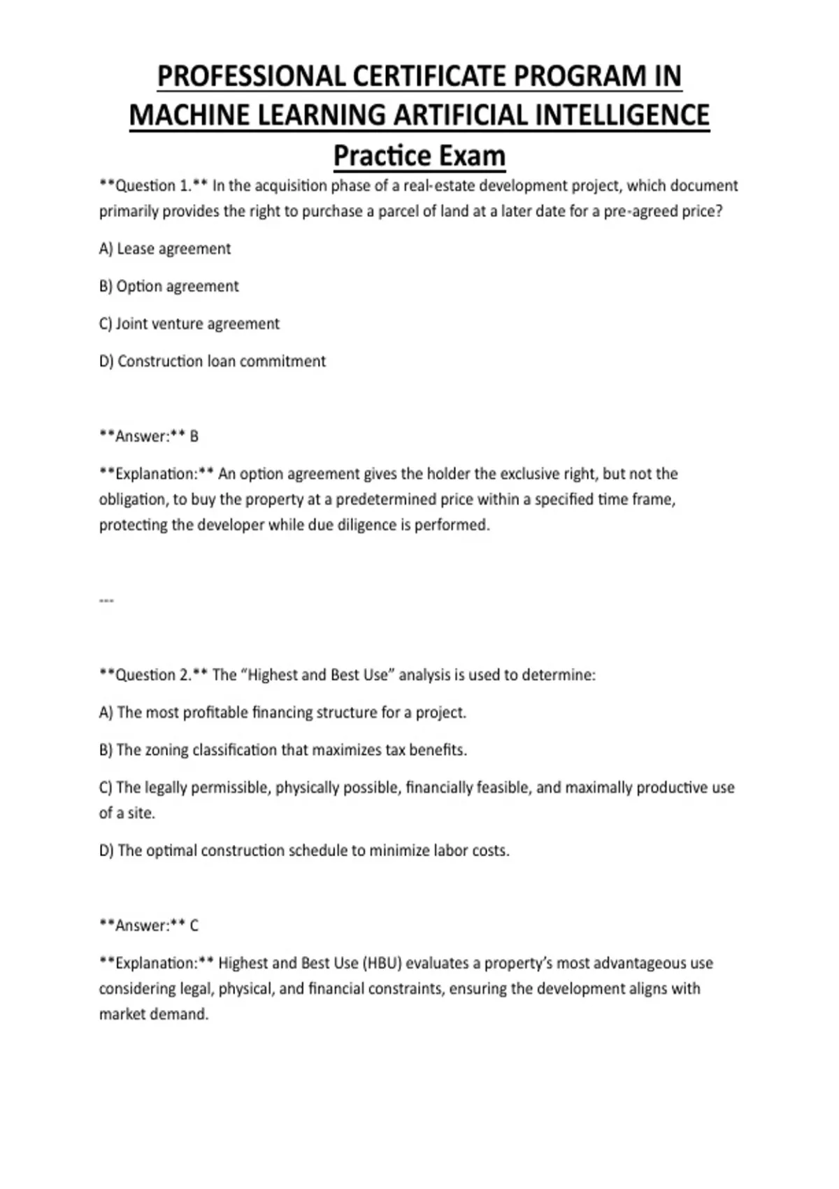 PROFESSIONAL CERTIFICATE PROGRAM IN MACHINE LEARNING ARTIFICIAL ...