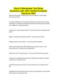 Class D Wastewater Test Study Questions with 100&percnt; Verified Complete Solutions 2026