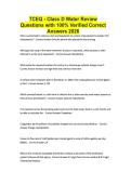 TCEQ - Class D Water Review Questions with 100&percnt; Verified Correct Answers 2026