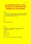 ACI AGGREGATE LEVEL 1 STUDY  MATERIAL 2026 QUESTIONS AND  ANSWERS&vert; ACE YOUR GRADES&period;