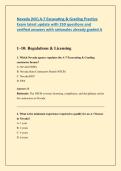 Nevada &lpar;NV&rpar; A-7 Excavating & Grading Practice  Exam latest update with 250 questions and  verified answers with rationales already graded A