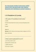 SC LP Gas Dealer Installer Practice Exam LATEST  UPDATE WITH 100 QUESTIONS AND VERIFIED  ANSWERS WITH RATIONALES ALREADY GRADED A