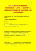 ACI AGGREGATE TESTING  TECHNICIAN - LEVEL 1 - SECTION 1  2026 QUESTIONS AND ANSWERS&vert; ACE  YOUR GRADES&period;