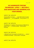 ACI AGGREGATE TESTING  TECHNICIAN - LEVEL 1 - SECTION 2  2026 QUESTIONS AND ANSWERS&vert; ACE  YOUR GRADES&period;