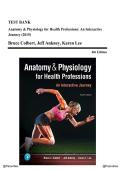 Test Bank -  Anatomy & Physiology for Health Professions&comma; An Interactive Journey&comma; 4th Edition&comma; 2019 by Colbert &vert; All Chapters &period;