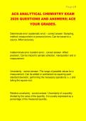 ACS ANALYTICAL CHEMISTRY EXAM  2026 QUESTIONS AND ANSWERS&vert; ACE  YOUR GRADES&period; 