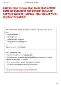 AAAE Certified Member Study Guide EXAM ACTUAL  EXAM 400 QUESTIONS AND CORRECT DETAILED  ANSWERS WITH RATIONALES &lpar;VERIFIED ANSWERS&rpar;  &vert;ALREADY GRADED A&plus;