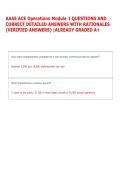 AAAE ACE Operations Module 1 QUESTIONS AND  CORRECT DETAILED ANSWERS WITH RATIONALES  &lpar;VERIFIED ANSWERS&rpar; &vert;ALREADY GRADED A&plus;