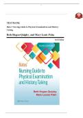 TEST BANK For Bates' Nursing Guide to Physical Examination and History Taking&comma; 3rd Edition By Beth Hogan-Quigley&semi; Mary Louis Palm&comma; Verified Chapters 1 - 24&comma; Complete Newest Version