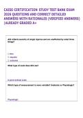 CAISS CERTIFICATION STUDY TEST BANK EXAM  2026 QUESTIONS AND CORRECT DETAILED  ANSWERS WITH RATIONALES &lpar;VERIFIED ANSWERS&rpar;  &vert;ALREADY GRADED A&plus; 