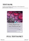 Test Bank - for Essentials of Oral Histology and Embryology A Clinical Approach 5th Edition by Daniel J&period; Chiego Jr&period; Jr&comma; All Chapters &vert; Latest Edition&period;