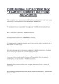 Professional Development &ndash; Certified Quiz Exam&comma; Professional Training Program&comma; Exam Preparation Material