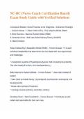 NC-BC &lpar;Nurse Coach Certification Board&rpar; Exam Study Guide with Verified Solutions