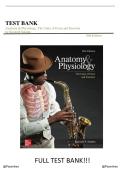 Test Bank -  Anatomy and Physiology The Unity of Form and Function 10th Edition by Kenneth S&period; Saladin &vert; ISBN 9781265328627 &vert; All Chapters&period;