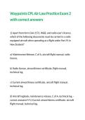 Waypoints CPL Air Law Practice Exam 2 with correct answers