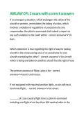 AIRLAW CPL 2 exam with correct answers
