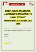 PACKAGE DEAL&colon;&colon;&colon; HR- HUMAN RESOURCE MANAGER EXAMS ACTUAL 2026 UPDATE