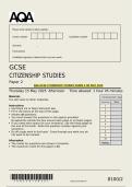 Bundle&colon; AQA GCSE CITIZENSHIP &vert;Paper 1&2&vert;QP and MS&vert;2025