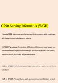 C790 Nursing Informatics &lpar;WGU&rpar; &ndash; Comprehensive Course Study Notes &ndash; Health Informatics&comma; SDLC&comma; Project Management&comma; and Standardized Taxonomies