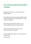 CPL CAAP AIR LAW EXAM WITH CORRECT ANSWERS