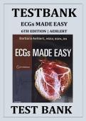 ECGs Made Easy &ndash; 6th Edition by Barbara Aehlert &vert; Complete Test Bank