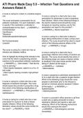 ATI Pharm Made Easy 5&period;0 &ndash; Infection Test Questions and Answers Rated A